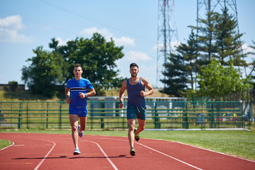 Fototapeta premium Friends running