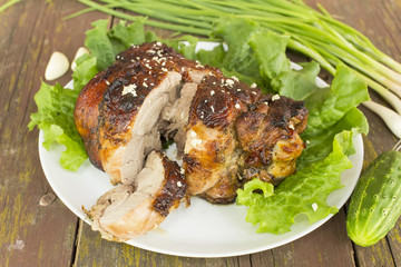 roasted leg of Turkey