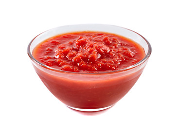 Tomatoes pasta in a bowl