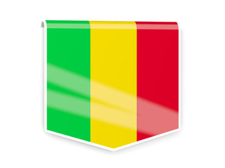 Flag label of mali