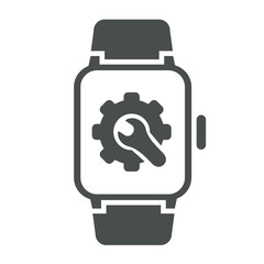 Icono smartwatch mantenimiento gris