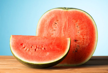 summer fruits on the wooden table