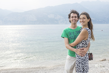 smiling couple in a summer day