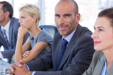 Business team having a meeting