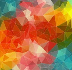 Poster Im Rahmen Abstract 2D mosaic triangle background © igor_shmel