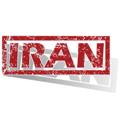Iran outlined stamp