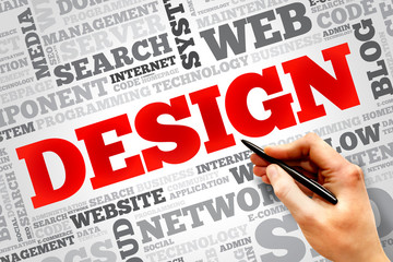 DESIGN word cloud, creative business concept