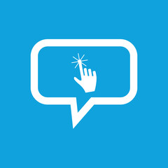 Hand cursor message icon