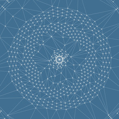 Network background. 3d technology vector illustration.