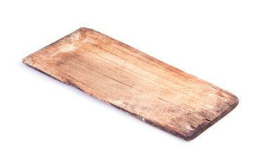 old wood board weathered isolated on white background