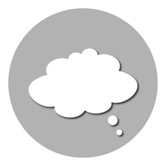 Comic speech bubble sign icon. cloud button. vector. isolated