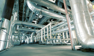 Industrial zone, Steel pipelines and valves