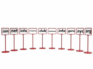 Popular Domain Names, Internet Concept.