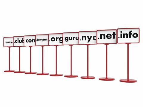 Popular Domain Names, Internet Concept.