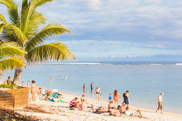 plage et lagon de l'Ermitage, île de la Réunion