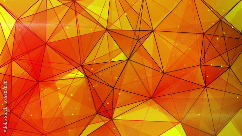 Poster orange triangles web pattern loopable 4k (4096x2304)