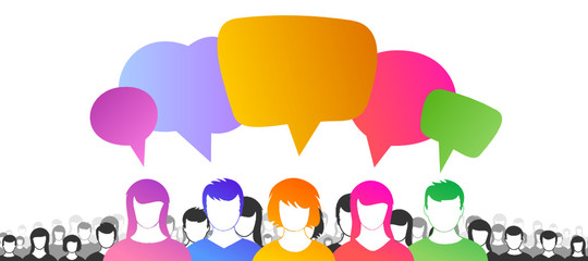Menschen Sprechblasen