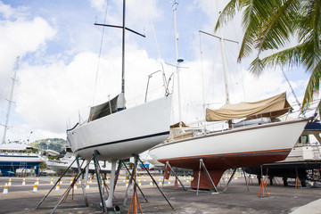 image of yacht in the pier