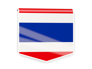 Flag label of thailand