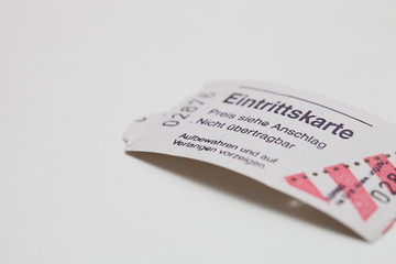 Eintrittskarte, Ticket, Abriss, Kino, Coupon, retro