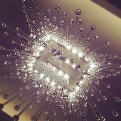 Glass chandelier light