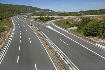 Exit from highway in Croatia