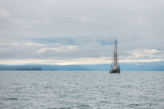 Boat on open sea.