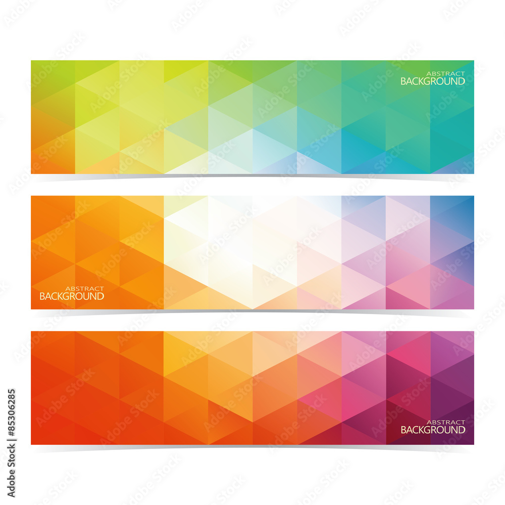 Poster modern colorful set of vector banners for your design