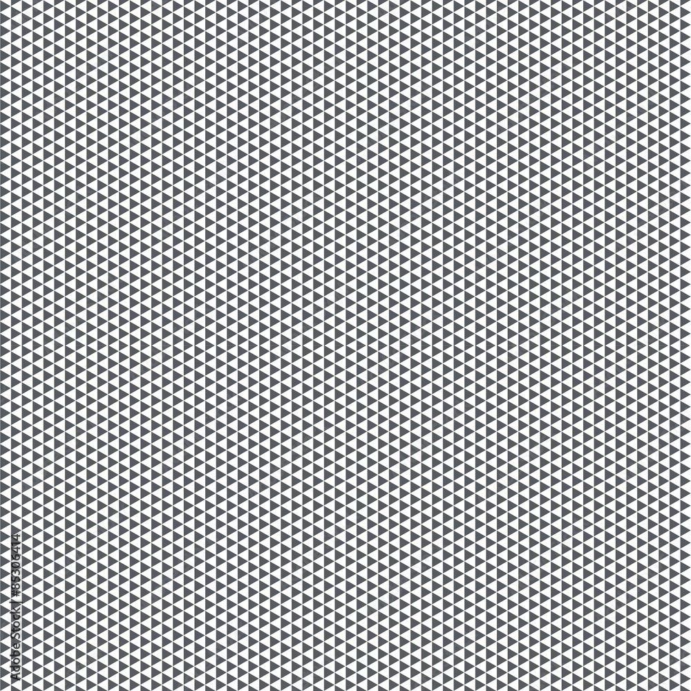 Poster Big seamless black pattern triangles on white background. Vector