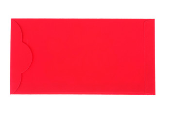 red envelope isolated on white background for gift