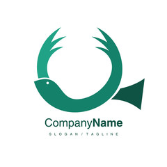 Bird logo icon vector