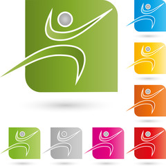 Mensch in Bewegung, Sport, Logo