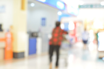 store blur with customer background