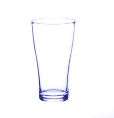 Empty beer glass isolated