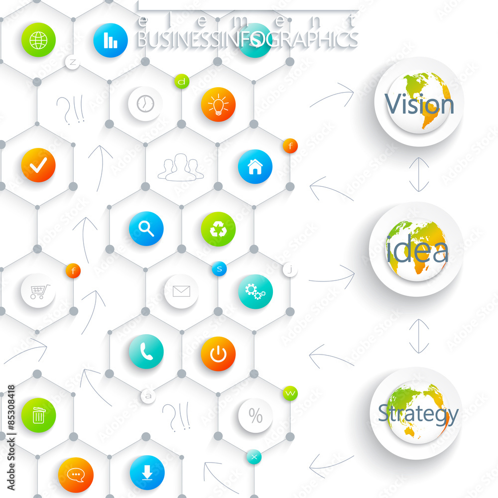 Poster Modern infographic template. Can be used for workflow layout