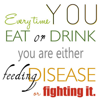 Eat And Drink Nutrition Slogan Quote