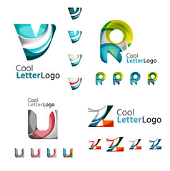 Letter business emblem collection