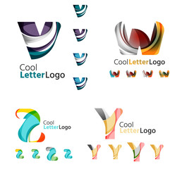 Letter business emblem collection