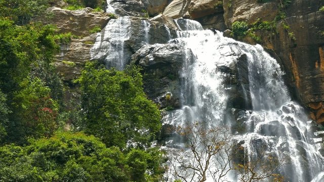 Waterfall Ella in Sri Lanka - 4k
