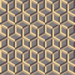 3d abstract geometric seamless background. Vector illustration.