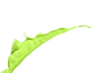 isolated green splash