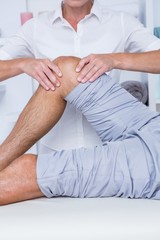 Man having leg massage 