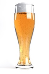 3d render of beer in glass