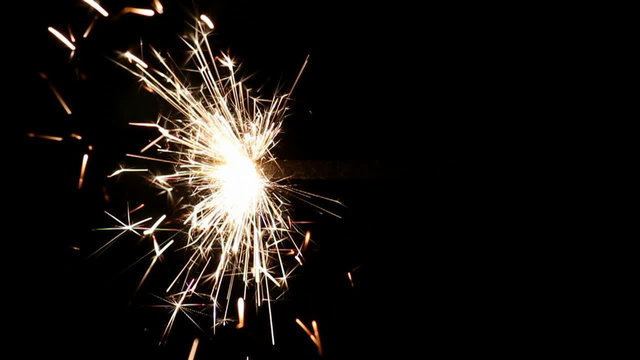 Sparkler isolated on black