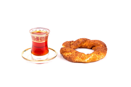 Atıştırmalık Simit ve &Ccedil;ay