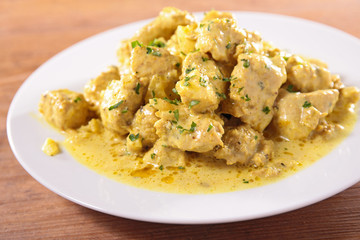 chicken and curry sauce