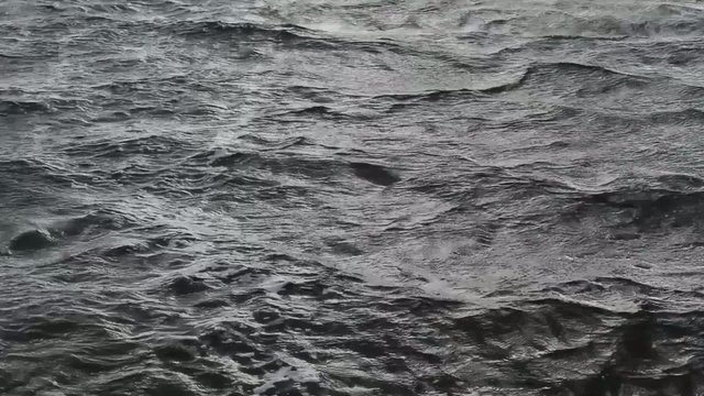Stormy lake water in the wind, close up background, Lily Loch, Scotland, HD footage 