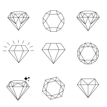Diamond  icons set, design