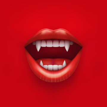 Background of vampire mouth with open lips.