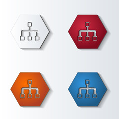 Obraz premium icon4colors_hexagon_182